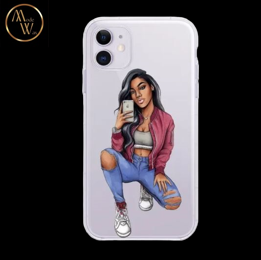 Coque en Silicone Motif Africain pour iPhone (Modèles 6, 7 & X)