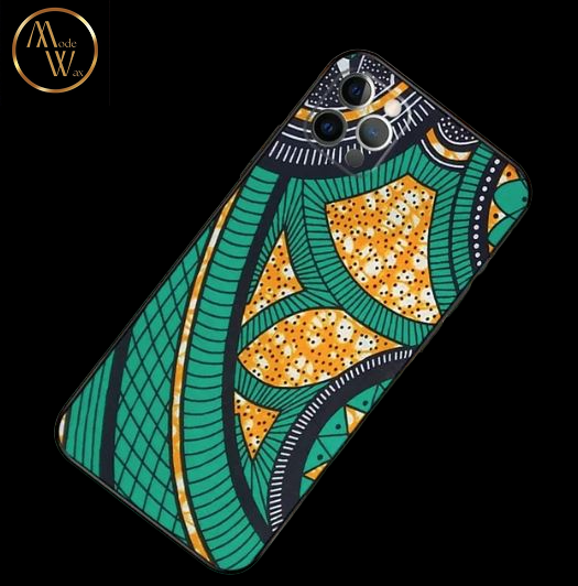 Coque en Silicone Motif Africain pour iPhone (14 & 15)