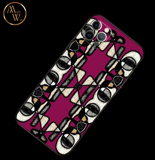 Coque en Silicone Motif Africain pour iPhone (14 & 15)