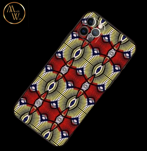 Coque en Silicone Motif Africain pour iPhone (14 & 15)