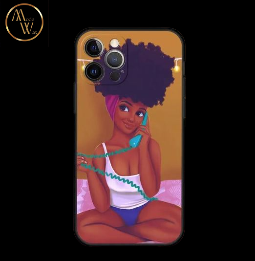 Coque en Silicone Motif Africain pour iPhone (13 & 14)