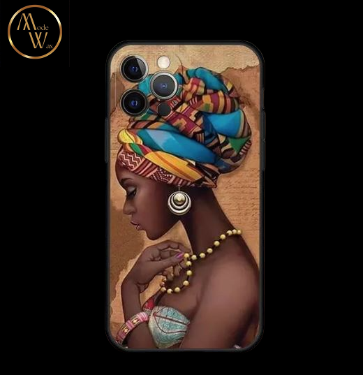 Coque en Silicone Motif Africain pour iPhone (13 & 14)