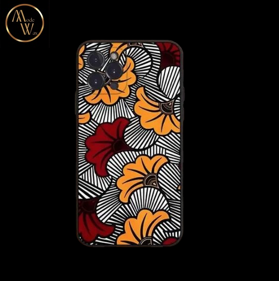 Coque en Silicone Motif Africain pour iPhone (Modèles SE à 12)