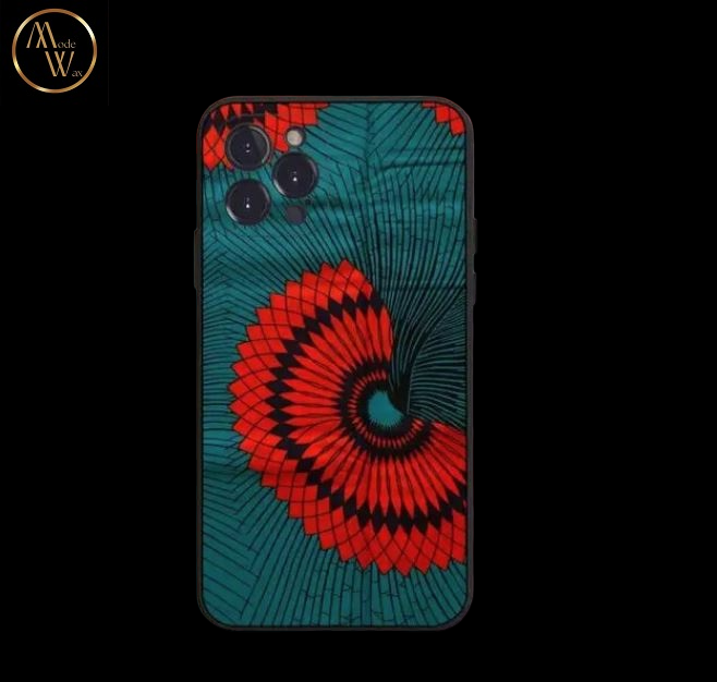 Coque en Silicone Motif Africain pour iPhone (Modèles SE à 12)