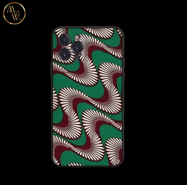 Coque en Silicone Motif Africain pour iPhone (Modèles SE à 12)