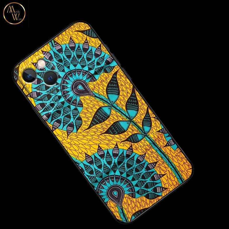 Coque en Silicone Motif Africain pour iPhone (Modèles 11, 12, 13 & SE 2022)