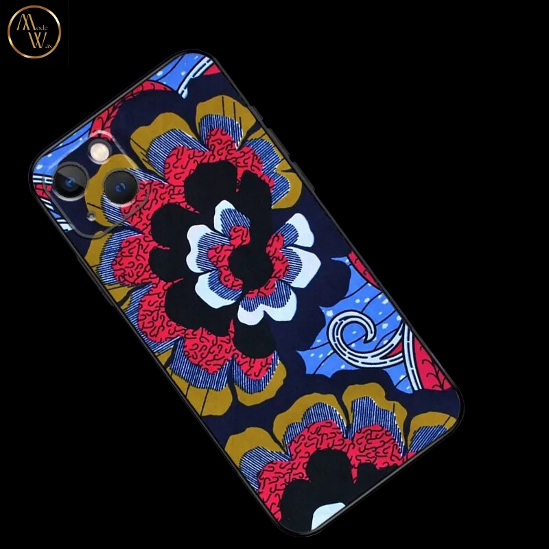 Coque en Silicone Motif Africain pour iPhone (Modèles 11, 12, 13 & SE 2022)