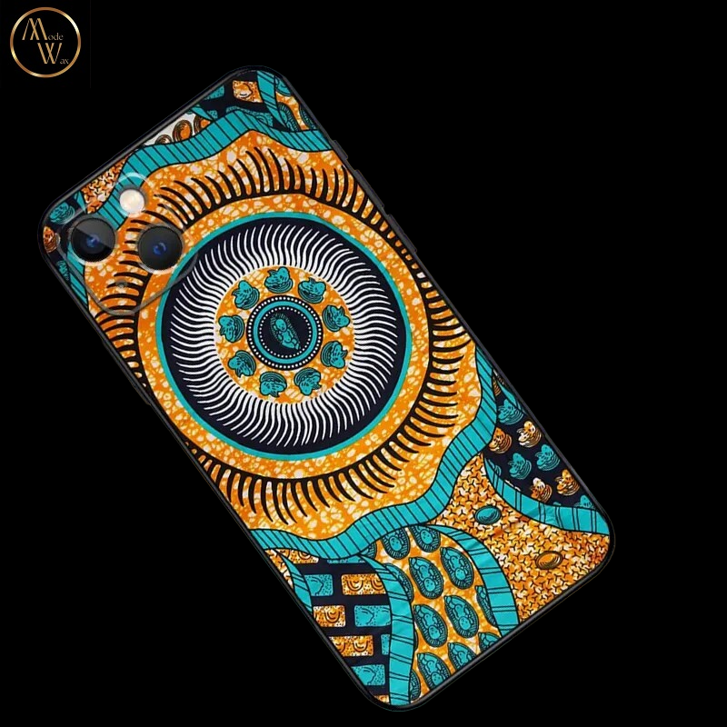 Coque en Silicone Motif Africain pour iPhone (Modèles 11, 12, 13 & SE 2022)
