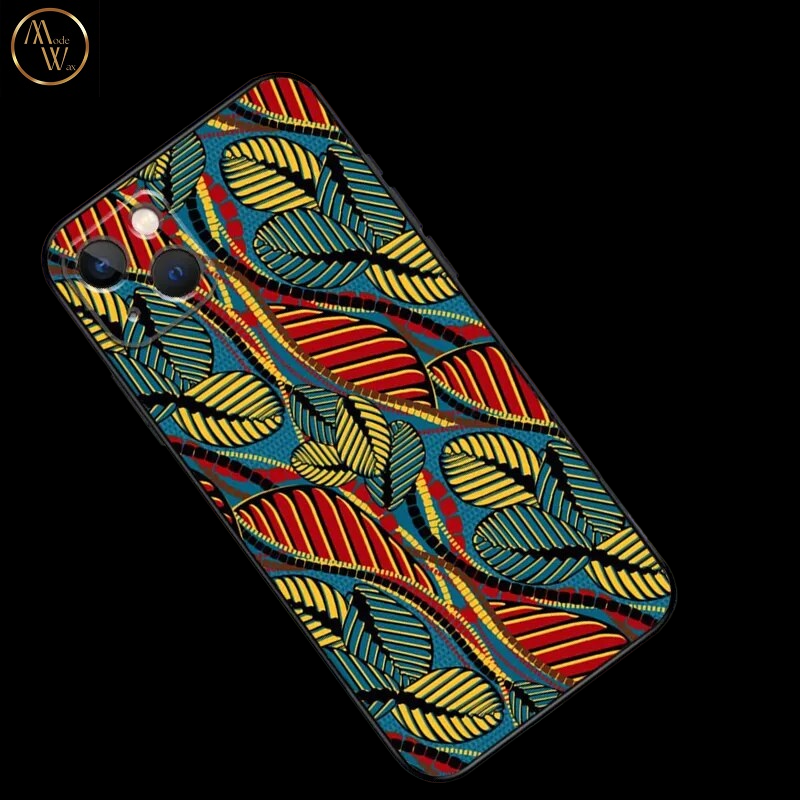 Coque en Silicone Motif Africain pour iPhone (Modèles 11, 12, 13 & SE 2022)