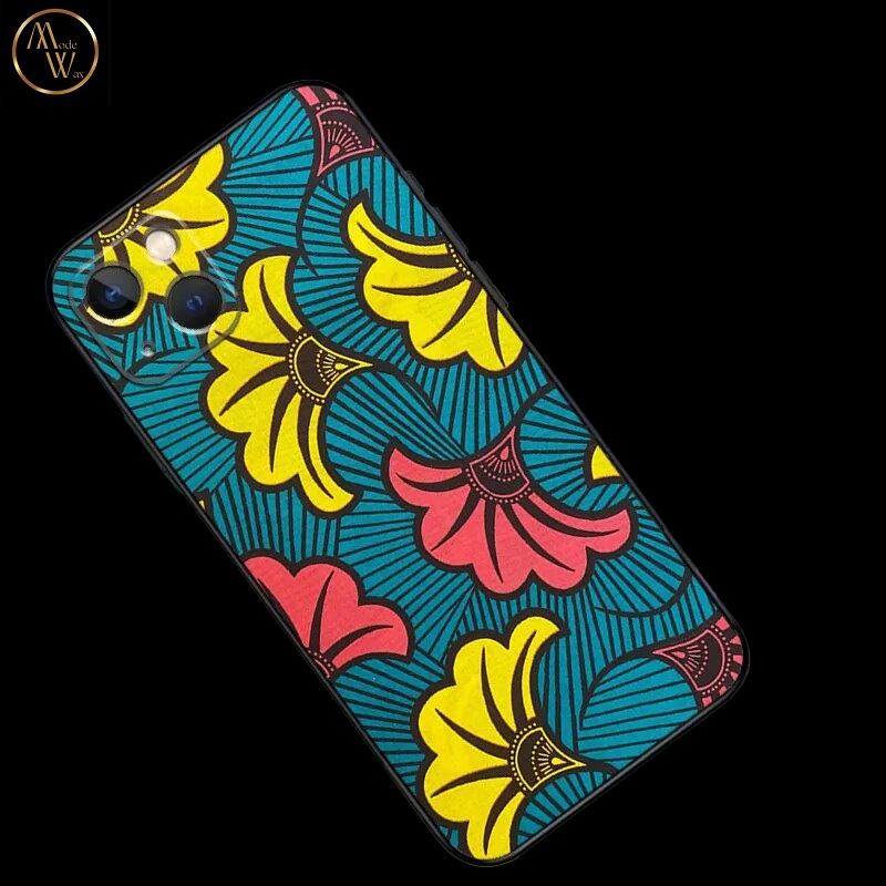 Coque en Silicone Motif Africain pour iPhone (Modèles 11, 12, 13 & SE 2022)