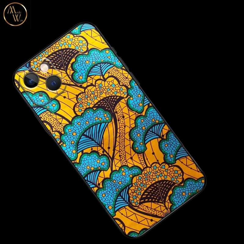 Coque en Silicone Motif Africain pour iPhone (Modèles 11, 12, 13 & SE 2022)