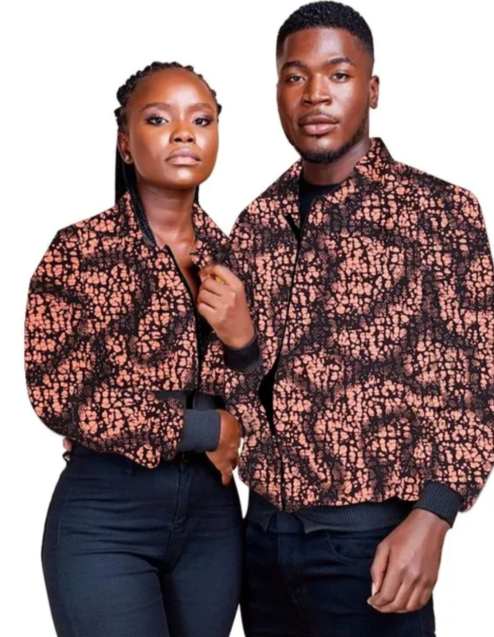 Blouson Ankara pour Couple (1 Homme & 1 Femme)