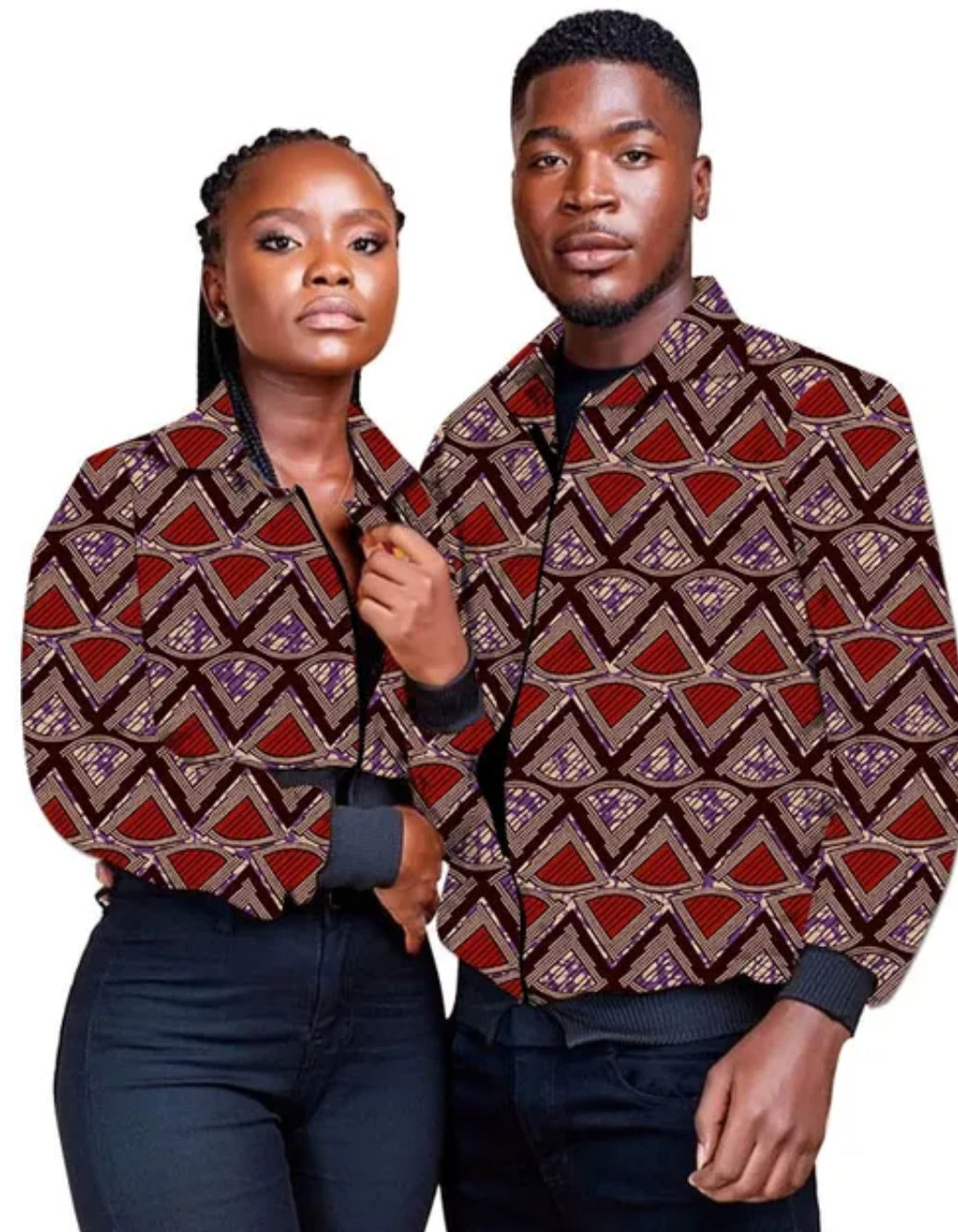 Blouson Ankara pour Couple (1 Homme & 1 Femme)