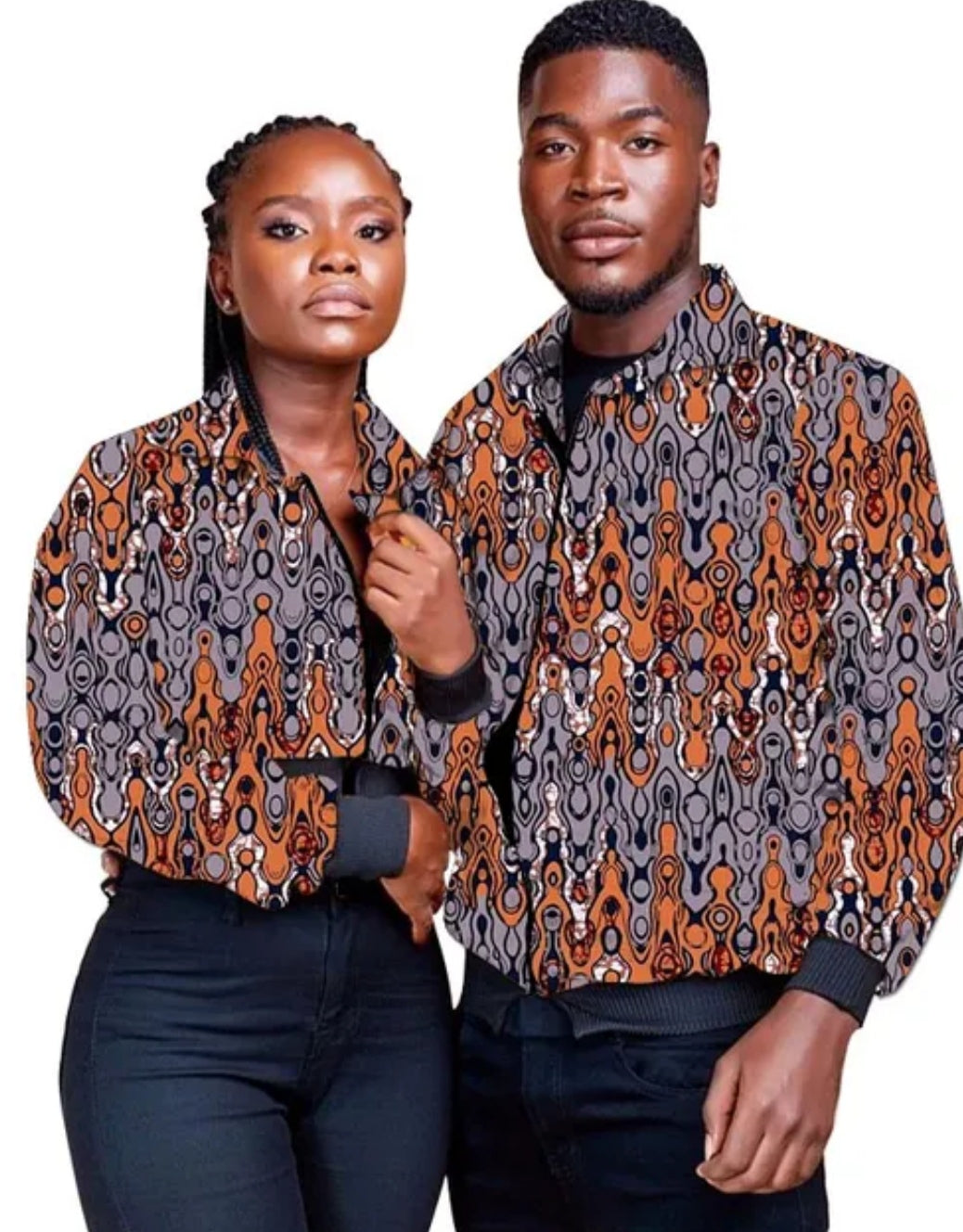 Blouson Ankara pour Couple (1 Homme & 1 Femme)