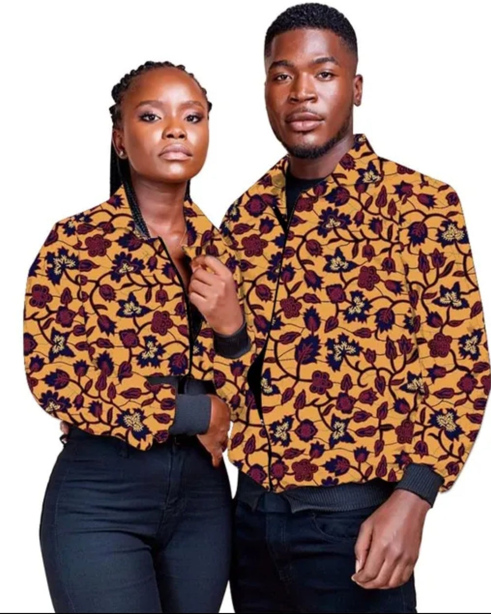 Blouson Ankara pour Couple (1 Homme & 1 Femme)
