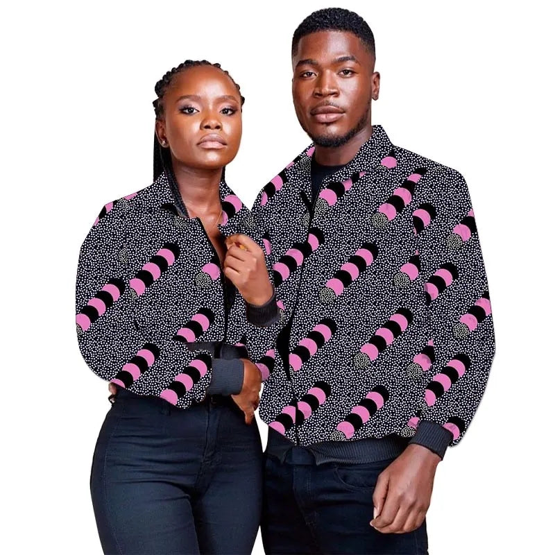 Blouson Ankara pour Couple (1 Homme & 1 Femme)