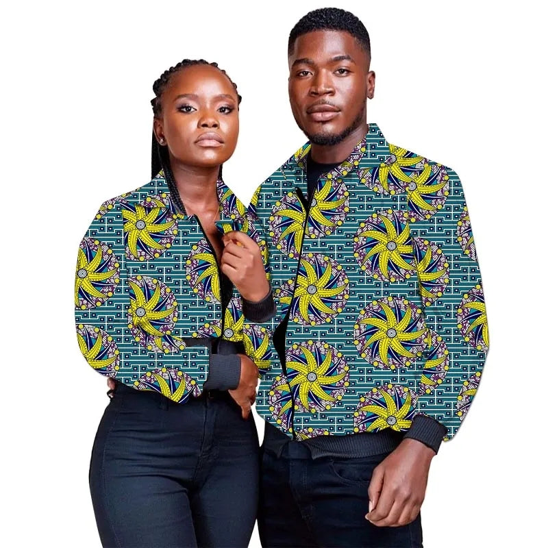 Blouson Ankara pour Couple (1 Homme & 1 Femme)