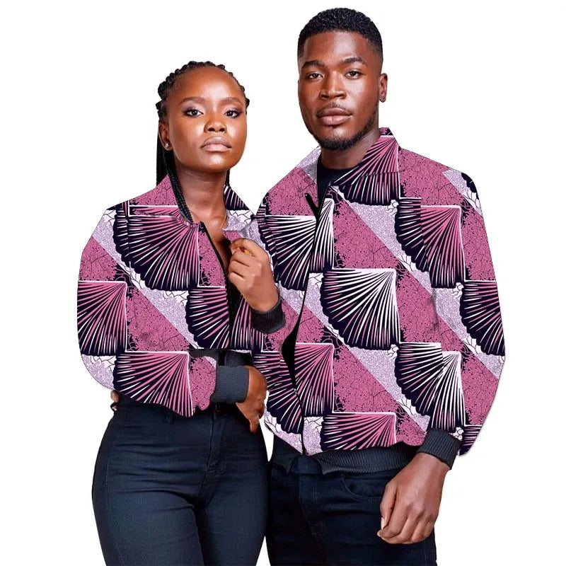 Blouson Ankara pour Couple (1 Homme & 1 Femme)