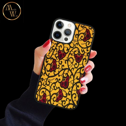 Coque en Silicone Motif Africain pour iPhone (Modèles SE,6, 7, 8, X & 11)