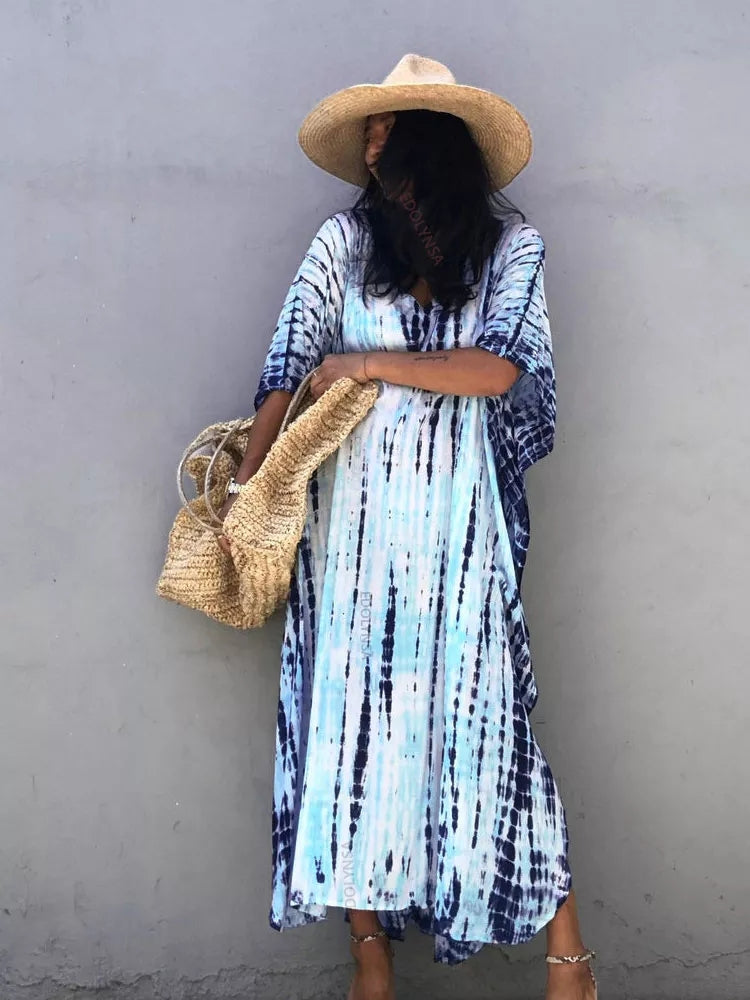 Fragrance Bleu Clair: Robe Tunique - Boubou