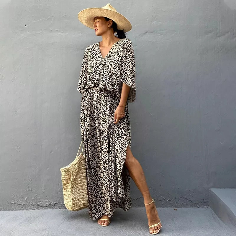 Chamarré Léopard: Robe Tunique - Boubou