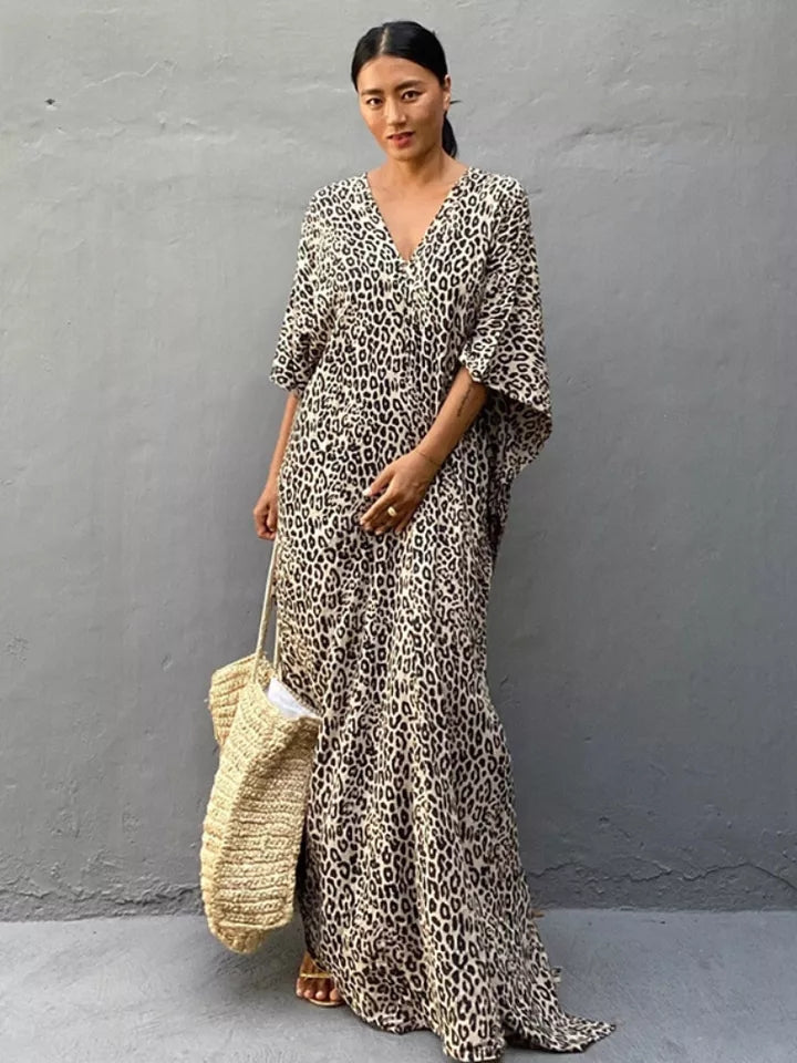 Chamarré Léopard: Robe Tunique - Boubou