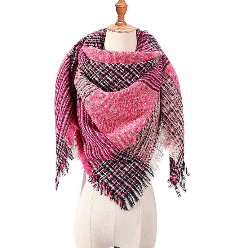 Echarpes Plaid Rose