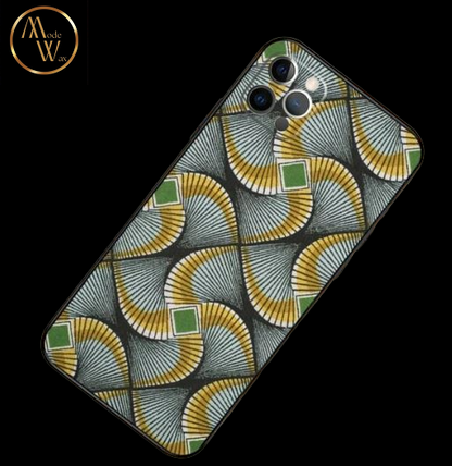 Coque en Silicone Motif Africain pour iPhone (14 & 15)