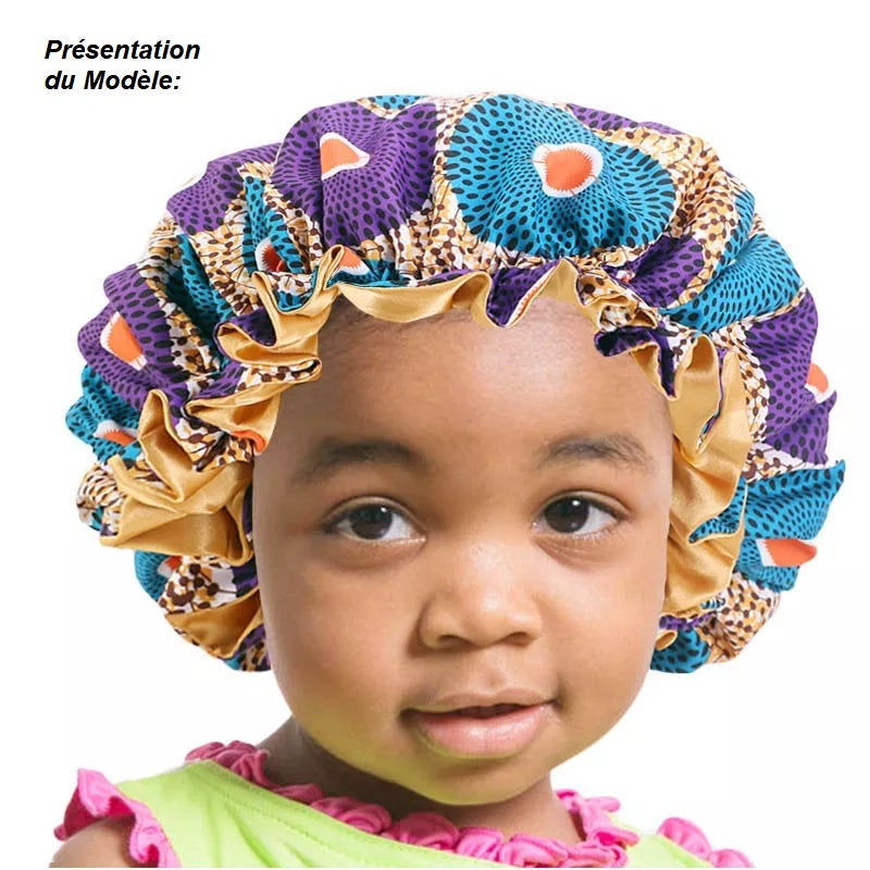 Bonnet Enfant Reversible en Satin - RevSat20 – Inspiration Ethnique