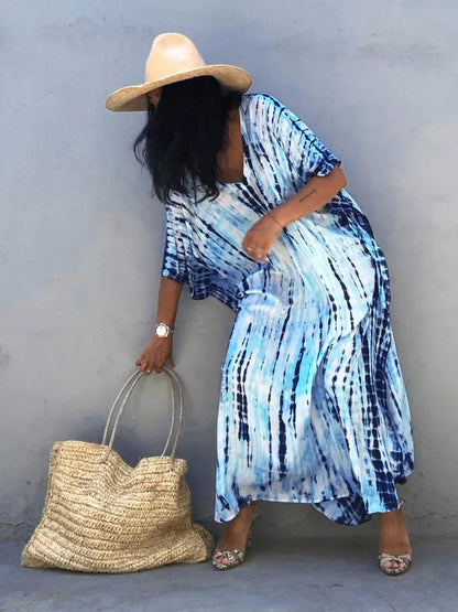 Fragrance Bleu Clair: Robe Tunique - Boubou