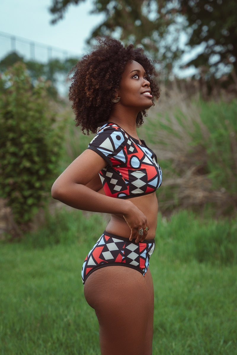 African Queen Maillot de Bain 2 pi ces Inspiration Ethnique