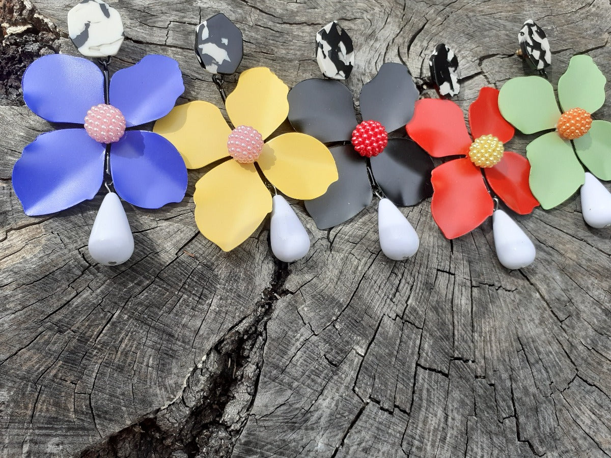 Boucles d'oreille d'inspiration ethnique: la Fleur de vie