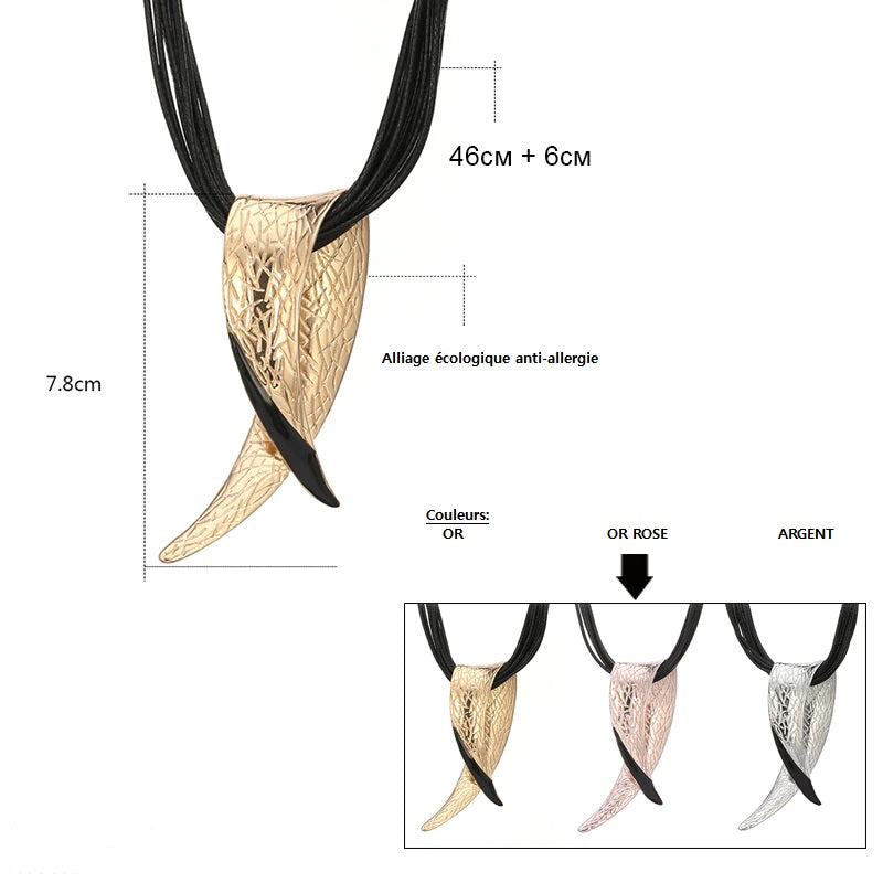 Collier d'inspiration ethnique: l'Interdit Pink Gold