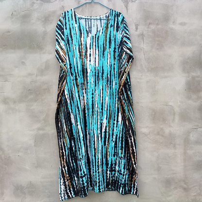 Fragrance Turquoise: Robe Tunique - Boubou