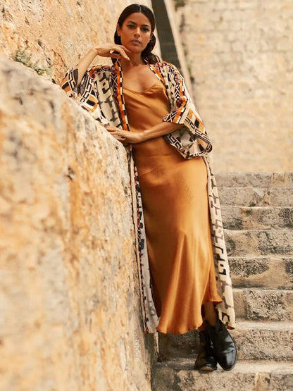 Tunique "Précieuse" Beige & Marron