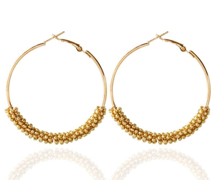 Boucles d'oreille  les Créoles perlées inspiration-ethnique.fr
