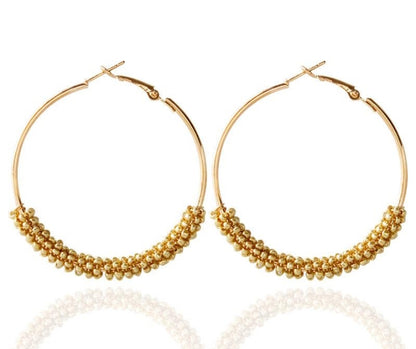 Boucles d'oreille  les Créoles perlées inspiration-ethnique.fr