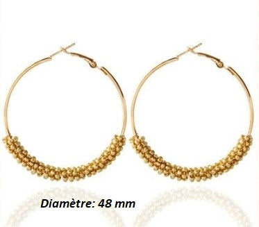 Boucles d'oreille  les Créoles perlées inspiration-ethnique.fr