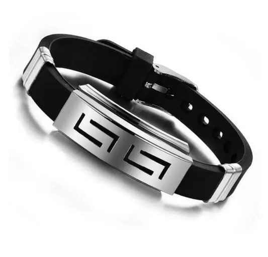 Bracelet d'inspiration ethnique: l'Homme en Silicone Black