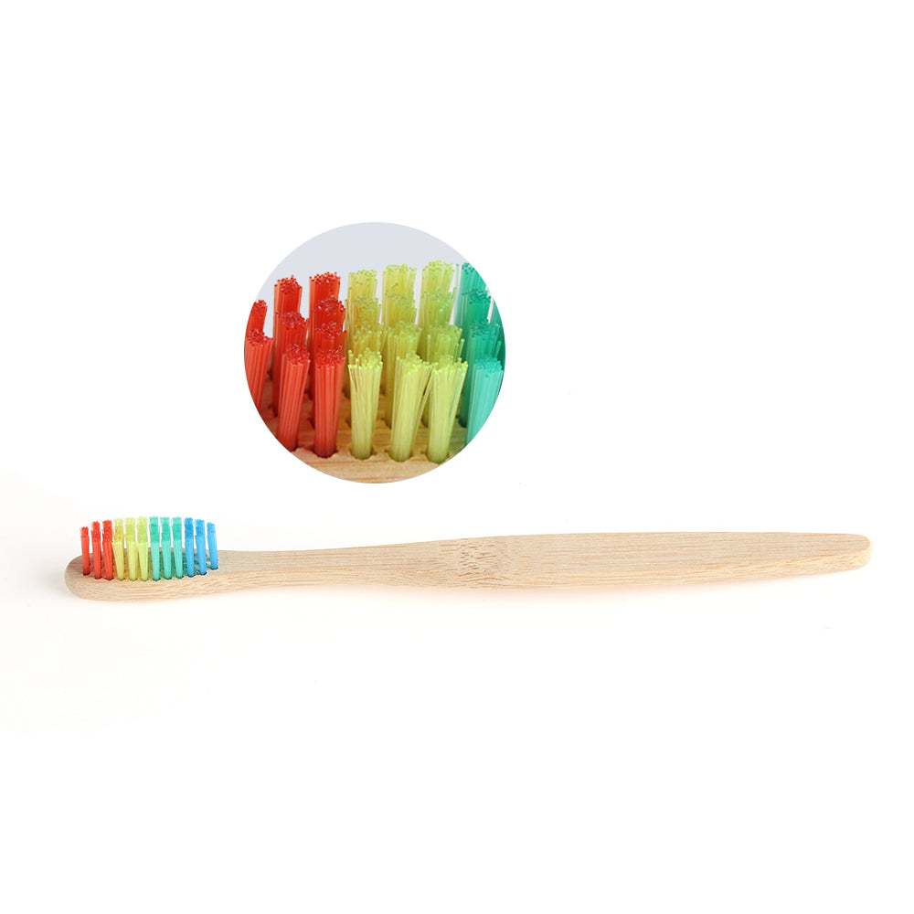 Brosse à dents en bois Multicolore