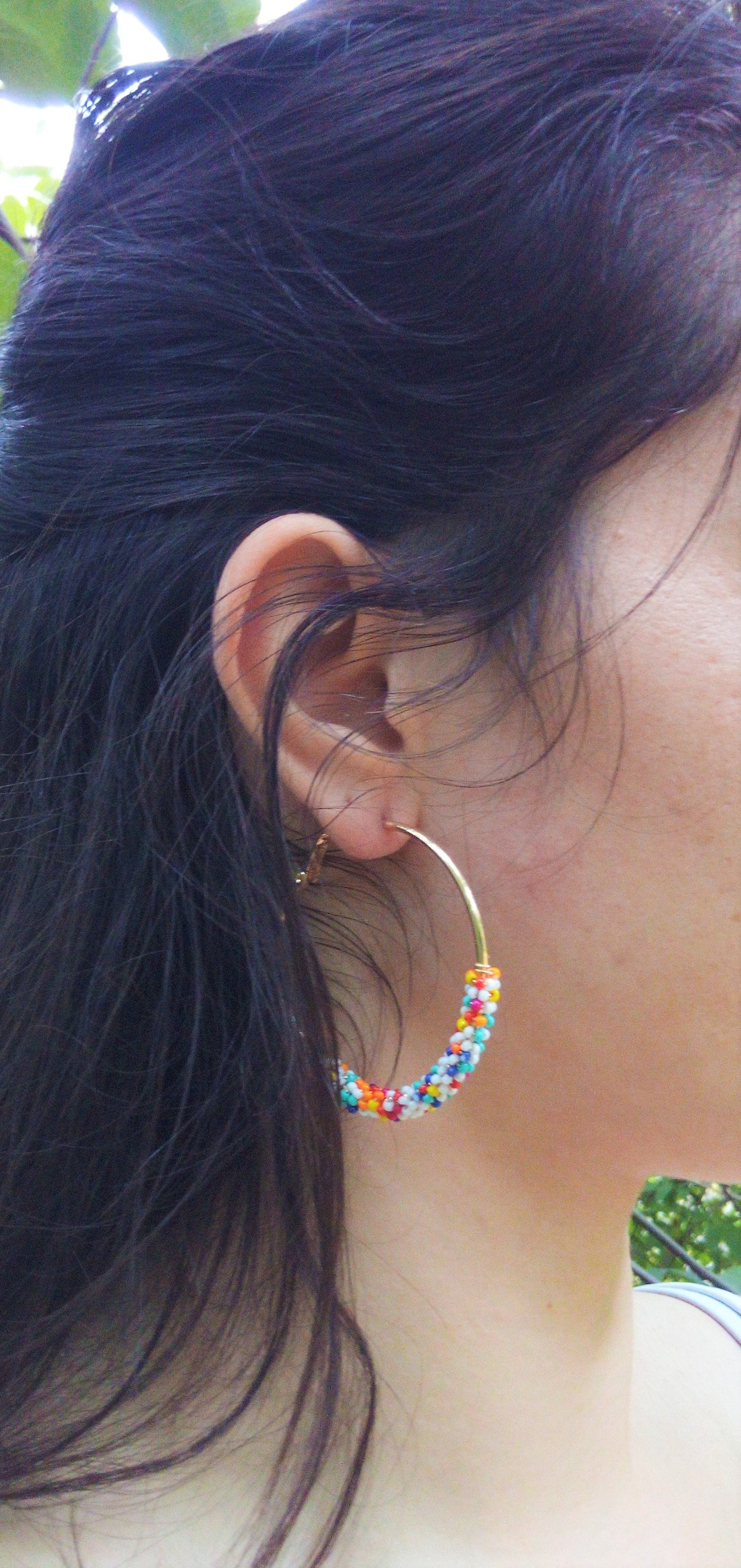 Boucles d'oreille  les Créoles perlées inspiration-ethnique.fr